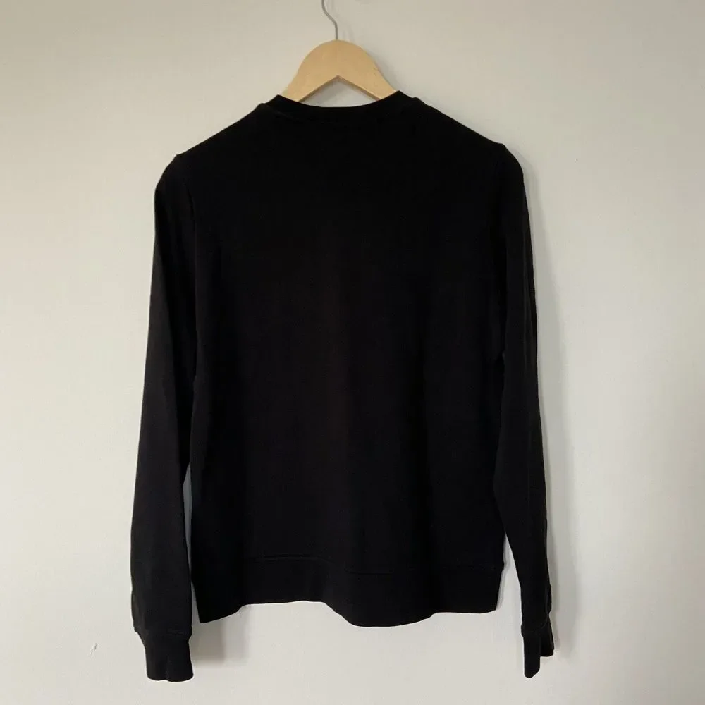 Karl Lagerfeld Paris Black Circle Logo Sweatshirt Jumper UK Size Medium Cotton - Picture 10 of 12